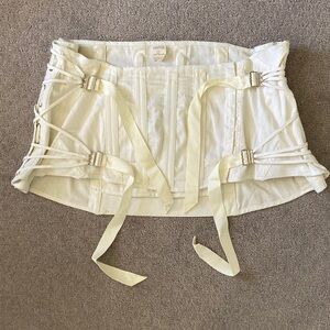 Vintage Larkotex steel-boned medical corset, ~40'' waist.